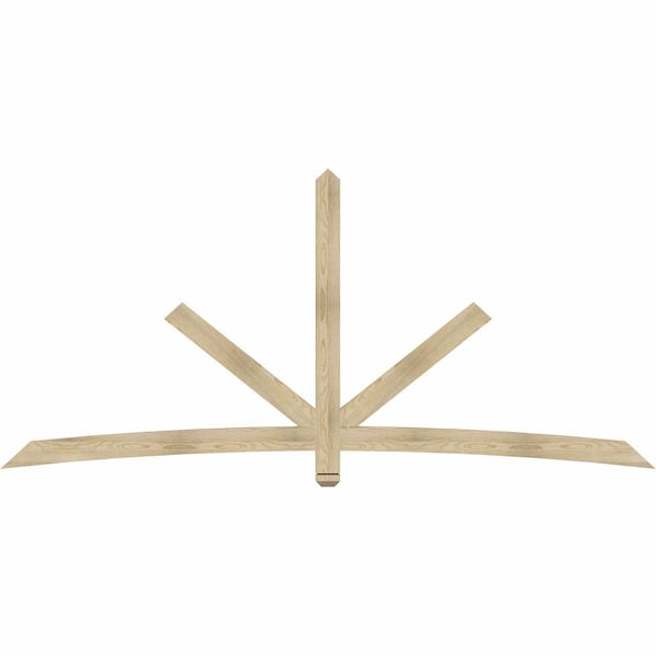 Ekena Millwork Alberta Rough Sawn Timber Gable Bracket, Douglas Fir, 108"W x 49"H x 2"D x 4"F, 11/12 Pitch GBW108X49X0204ALB00RDF - main